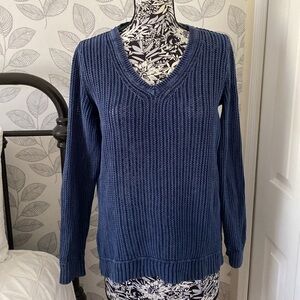 Stonewashed cotton knit long sleeve sweater by Style & Co